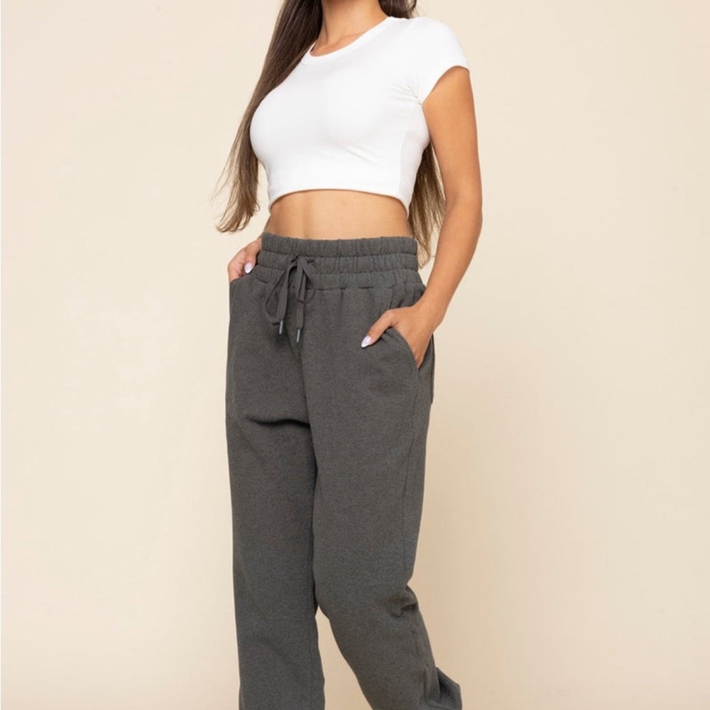 POPFLEX Charcoal Heather Ooey Gooey Sweatpants